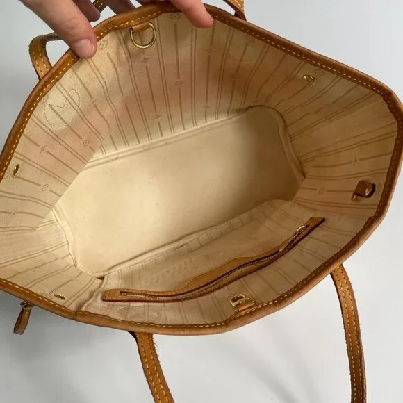 Louis Vuttion | Neverfull PM | Damier Azure | Cream & Blue | Preloved - Picture 6 of 12